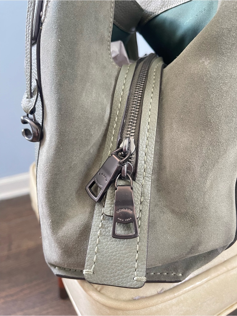 Coach Dalton 31 / Leather + Suede Handbag - image 3